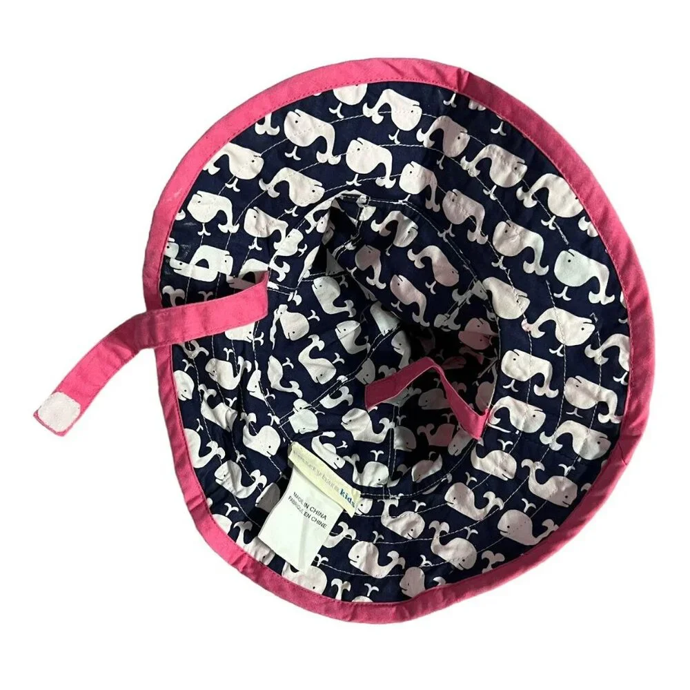 Pottery Barn Kids PBK 6-12m Reversible Whale Swim Hat Sunhat